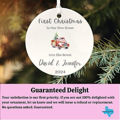 New Address Personalized 1st Christmas Ornament, 2024 Christmas Keepsake, Custom Christmas Gift for Couple, Name Gift New Address Personalized 1st Christmas Ornament, 2024 Christmas Keepsake, Custom Christmas Gift for Couple, Name Gift