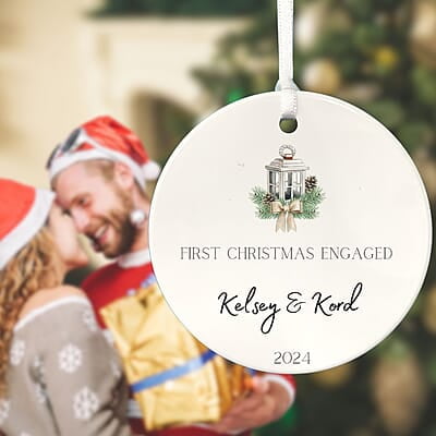 Engagement Ornament, Personalized 2024, Enduring Cherished Quality Ceramic Keepsake, Beautiful Lasting Custom Nostalgic Remembrance Memento Engagement Ornament, Personalized 2024, Enduring Cherished Quality Ceramic Keepsake, Beautiful Lasting Custom Nostalgic Remembrance Memento