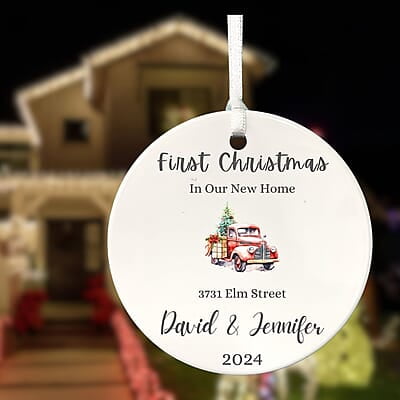 New Address Personalized 1st Christmas Ornament, 2024 Christmas Keepsake, Custom Christmas Gift for Couple, Name Gift New Address Personalized 1st Christmas Ornament, 2024 Christmas Keepsake, Custom Christmas Gift for Couple, Name Gift