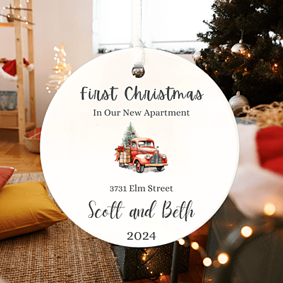 New Apartment Personalized 2024 Ornament, Treasured Quality Lasting Ceramic Keepsake, First Christmas Lasting Treasure, Heirloom Custom Gift New Apartment Personalized 2024 Ornament, Treasured Quality Lasting Ceramic Keepsake, First Christmas Lasting Treasure, Heirloom Custom Gift