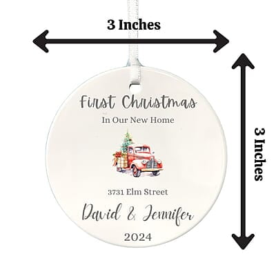 New Address Personalized 1st Christmas Ornament, 2024 Christmas Keepsake, Custom Christmas Gift for Couple, Name Gift New Address Personalized 1st Christmas Ornament, 2024 Christmas Keepsake, Custom Christmas Gift for Couple, Name Gift
