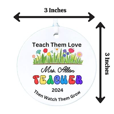 Teacher Personalized 2024 Ceramic Ornament, Perfect Thank You Gift, Custom Quality Keepsake Heirloom Memento Teacher Personalized 2024 Ceramic Ornament, Perfect Thank You Gift, Custom Quality Keepsake Heirloom Memento