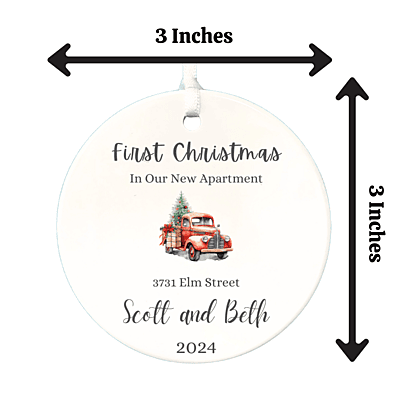 New Apartment Personalized 2024 Ornament, Treasured Quality Lasting Ceramic Keepsake, First Christmas Lasting Treasure, Heirloom Custom Gift New Apartment Personalized 2024 Ornament, Treasured Quality Lasting Ceramic Keepsake, First Christmas Lasting Treasure, Heirloom Custom Gift