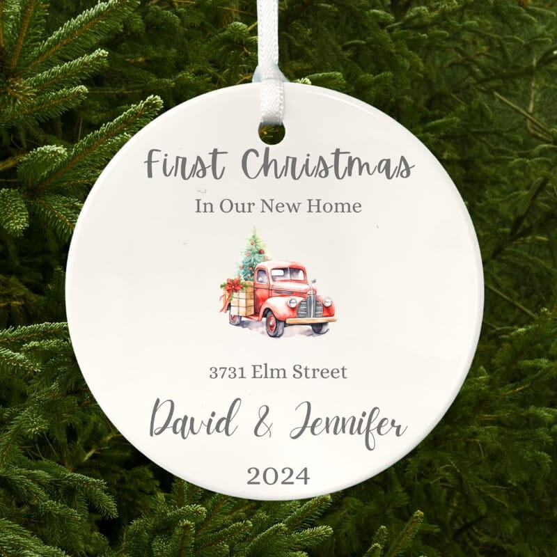 New Address Personalized 1st Christmas Ornament, 2024 Christmas Keepsake, Custom Christmas Gift for Couple, Name Gift New Address Personalized 1st Christmas Ornament, 2024 Christmas Keepsake, Custom Christmas Gift for Couple, Name Gift