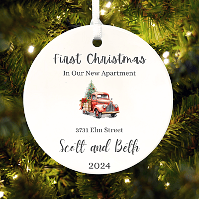 New Apartment Personalized 2024 Ornament, Treasured Quality Lasting Ceramic Keepsake, First Christmas Lasting Treasure, Heirloom Custom Gift New Apartment Personalized 2024 Ornament, Treasured Quality Lasting Ceramic Keepsake, First Christmas Lasting Treasure, Heirloom Custom Gift