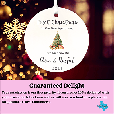 New Apartment Personalized 2024 Ornament Keepsake, First Christmas, Heirloom Custom Gift New Apartment Personalized 2024 Ornament Keepsake, First Christmas, Heirloom Custom Gift