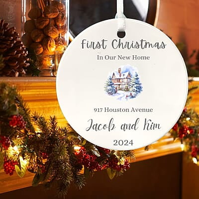 New Address 2 Personalized 2024 Ornament, Custom Quality Lasting Ceramic Keepsake, First Christmas Nostalgic Remembrance Heirloom Gift New Address 2 Personalized 2024 Ornament, Custom Quality Lasting Ceramic Keepsake, First Christmas Nostalgic Remembrance Heirloom Gift