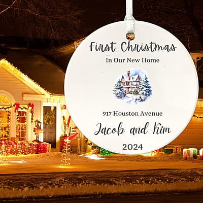 New Address 2 Personalized 2024 Ornament, Custom Quality Lasting Ceramic Keepsake, First Christmas Nostalgic Remembrance Heirloom Gift New Address 2 Personalized 2024 Ornament, Custom Quality Lasting Ceramic Keepsake, First Christmas Nostalgic Remembrance Heirloom Gift