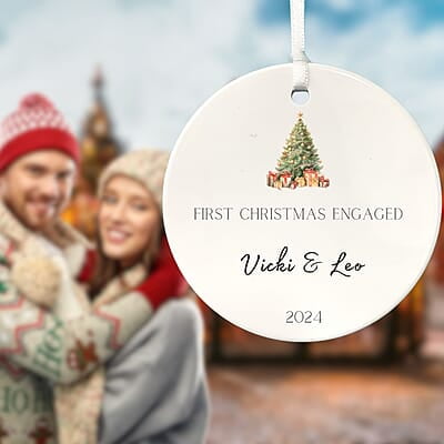 Engagement Ornament 2, Personalized 2024, Enduring Cherished Quality Ceramic Keepsake, Beautiful Lasting Custom Nostalgic Remembrance Memento Engagement Ornament 2, Personalized 2024, Enduring Cherished Quality Ceramic Keepsake, Beautiful Lasting Custom Nostalgic Remembrance Memento