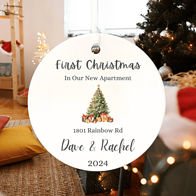 New Apartment Personalized 2024 Ornament Keepsake, First Christmas, Heirloom Custom Gift New Apartment Personalized 2024 Ornament Keepsake, First Christmas, Heirloom Custom Gift