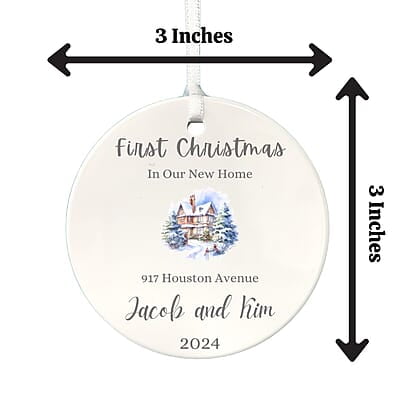 New Address 2 Personalized 2024 Ornament, Custom Quality Lasting Ceramic Keepsake, First Christmas Nostalgic Remembrance Heirloom Gift New Address 2 Personalized 2024 Ornament, Custom Quality Lasting Ceramic Keepsake, First Christmas Nostalgic Remembrance Heirloom Gift