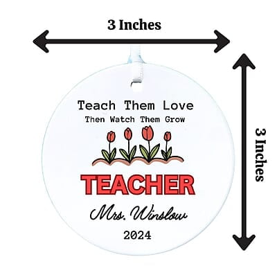 Teacher 2 Personalized 2024 Ceramic Ornament, Perfect Thank You Gift, Custom Quality Keepsake Heirloom Memento Teacher 2 Personalized 2024 Ceramic Ornament, Perfect Thank You Gift, Custom Quality Keepsake Heirloom Memento