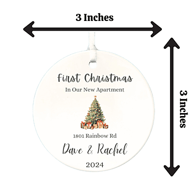 New Apartment Personalized 2024 Ornament Keepsake, First Christmas, Heirloom Custom Gift New Apartment Personalized 2024 Ornament Keepsake, First Christmas, Heirloom Custom Gift