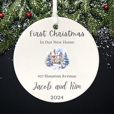 New Address 2 Personalized 2024 Ornament, Custom Quality Lasting Ceramic Keepsake, First Christmas Nostalgic Remembrance Heirloom Gift New Address 2 Personalized 2024 Ornament, Custom Quality Lasting Ceramic Keepsake, First Christmas Nostalgic Remembrance Heirloom Gift