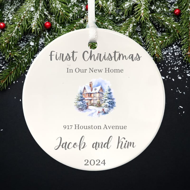 New Address 2 Personalized 2024 Ornament, Custom Quality Lasting Ceramic Keepsake, First Christmas Nostalgic Remembrance Heirloom Gift New Address 2 Personalized 2024 Ornament, Custom Quality Lasting Ceramic Keepsake, First Christmas Nostalgic Remembrance Heirloom Gift