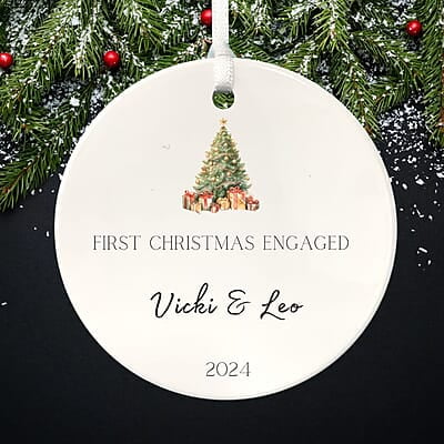 Engagement Ornament 2, Personalized 2024, Enduring Cherished Quality Ceramic Keepsake, Beautiful Lasting Custom Nostalgic Remembrance Memento Engagement Ornament 2, Personalized 2024, Enduring Cherished Quality Ceramic Keepsake, Beautiful Lasting Custom Nostalgic Remembrance Memento