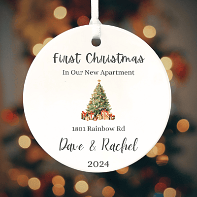 New Apartment Personalized 2024 Ornament Keepsake, First Christmas, Heirloom Custom Gift New Apartment Personalized 2024 Ornament Keepsake, First Christmas, Heirloom Custom Gift