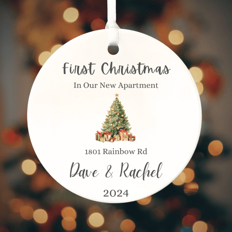 New Apartment Personalized 2024 Ornament Keepsake, First Christmas, Heirloom Custom Gift New Apartment Personalized 2024 Ornament Keepsake, First Christmas, Heirloom Custom Gift