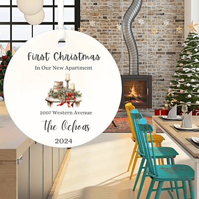 New Apartment 3 Personalized 2024 Ornament Keepsake, First Christmas, Heirloom Custom Gift New Apartment 3 Personalized 2024 Ornament Keepsake, First Christmas, Heirloom Custom Gift