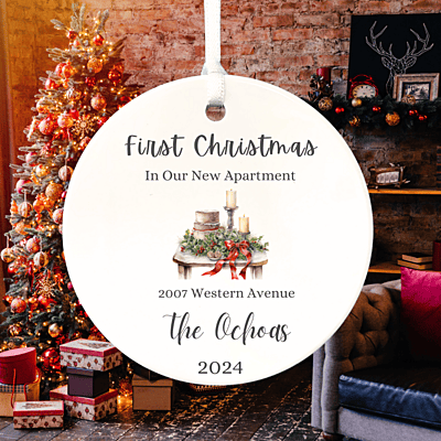 New Apartment 3 Personalized 2024 Ornament Keepsake, First Christmas, Heirloom Custom Gift New Apartment 3 Personalized 2024 Ornament Keepsake, First Christmas, Heirloom Custom Gift