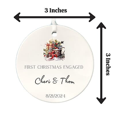 Engagement Ornament 3, Personalized 2024, Enduring Cherished Ceramic Keepsake, Custom Memento Engagement Ornament 3, Personalized 2024, Enduring Cherished Ceramic Keepsake, Custom Memento