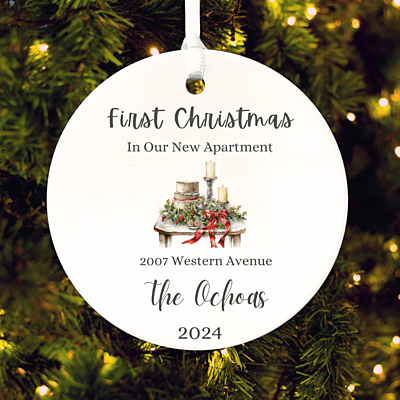 New Apartment 3 Personalized 2024 Ornament Keepsake, First Christmas, Heirloom Custom Gift New Apartment 3 Personalized 2024 Ornament Keepsake, First Christmas, Heirloom Custom Gift