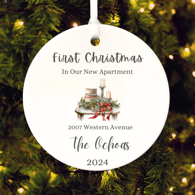 New Apartment 3 Personalized 2024 Ornament Keepsake, First Christmas, Heirloom Custom Gift New Apartment 3 Personalized 2024 Ornament Keepsake, First Christmas, Heirloom Custom Gift