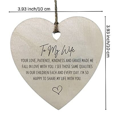 Personalized Heart Family Keepsake Ornament Gift, Heirloom Treasure, Wood Thank You Memento size Personalized Heart Family Keepsake Ornament Gift, Heirloom Treasure, Wood Thank You Memento size