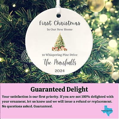 New Address 4 Personalized 2024 Ornament, Custom Ceramic Keepsake, First Christmas Heirloom Gift New Address 4 Personalized 2024 Ornament, Custom Ceramic Keepsake, First Christmas Heirloom Gift
