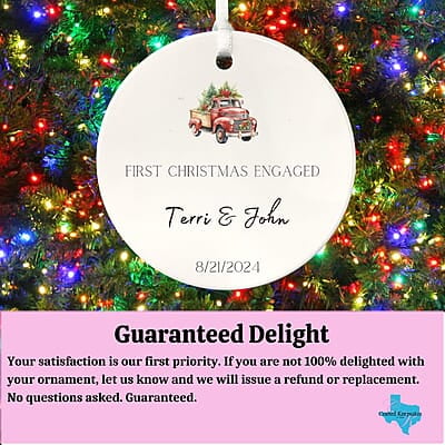 Engagement Ornament 4, Personalized 2024, Enduring Cherished Ceramic Keepsake, Custom Memento Engagement Ornament 4, Personalized 2024, Enduring Cherished Ceramic Keepsake, Custom Memento