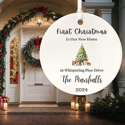 New Address 4 Personalized 2024 Ornament, Custom Ceramic Keepsake, First Christmas Heirloom Gift New Address 4 Personalized 2024 Ornament, Custom Ceramic Keepsake, First Christmas Heirloom Gift