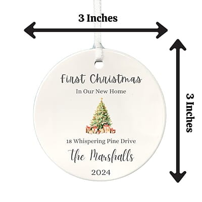New Address 4 Personalized 2024 Ornament, Custom Ceramic Keepsake, First Christmas Heirloom Gift New Address 4 Personalized 2024 Ornament, Custom Ceramic Keepsake, First Christmas Heirloom Gift