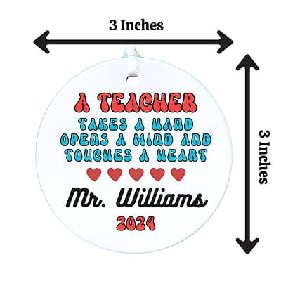 Teacher 4 Personalized 2024 Ceramic Ornament, Thank You Gift, Custom Keepsake Heirloom Memento Teacher 4 Personalized 2024 Ceramic Ornament, Thank You Gift, Custom Keepsake Heirloom Memento
