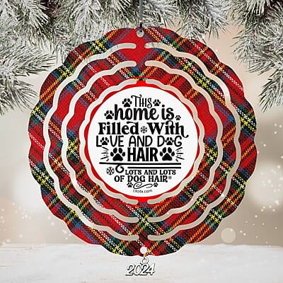 Breeds Starting with A Dog in Santa Hat Personalized 4" Wind Spinner Ornament Pet Parent Gift Breeds Starting with A Dog in Santa Hat Personalized 4" Wind Spinner Ornament Pet Parent Gift