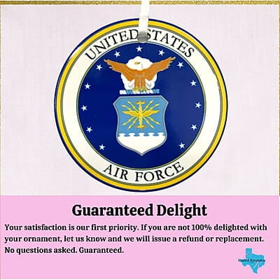 Air Force Ceramic Ornament, Custom Military Keepsake Gift Patriotic Remembrance, Serviceman, Veteran Air Force Ceramic Ornament, Custom Military Keepsake Gift Patriotic Remembrance, Serviceman, Veteran