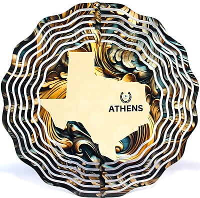 Athens, Texas Black Eyed Pea Jamboree 10" Wind Spinner