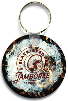 Athens, Texas Black Eyed Pea Jamboree Key RIng front with logo