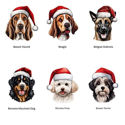 Breeds Starting with B Dog Santa Hat Personalized 4" Wind Spinner Ornament Keepsake Pet Parent Gift Breeds Starting with B Dog Santa Hat Personalized 4" Wind Spinner Ornament Keepsake Pet Parent Gift