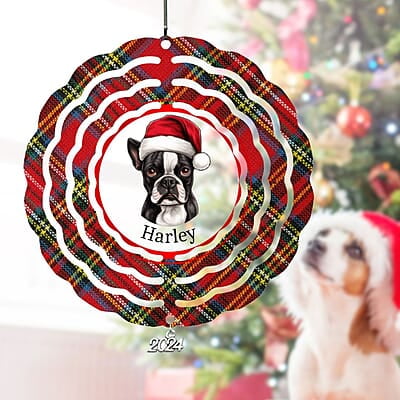 Breeds Starting with B Dog Santa Hat Personalized 4" Wind Spinner Ornament Keepsake Pet Parent Gift Breeds Starting with B Dog Santa Hat Personalized 4" Wind Spinner Ornament Keepsake Pet Parent Gift