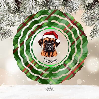 Breeds Starting with B Dog Santa Hat Personalized 4" Wind Spinner Ornament Keepsake Pet Parent Gift Breeds Starting with B Dog Santa Hat Personalized 4" Wind Spinner Ornament Keepsake Pet Parent Gift