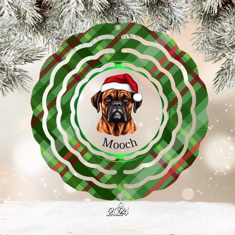 Breeds Starting with B Dog Santa Hat Personalized 4" Wind Spinner Ornament Keepsake Pet Parent Gift Breeds Starting with B Dog Santa Hat Personalized 4" Wind Spinner Ornament Keepsake Pet Parent Gift