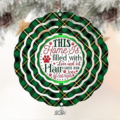 Breeds Starting with A Cat in Santa Hat Personalized 4" Wind Spinner Christmas Ornament Keepsake Pet Parent Gift Breeds Starting with A Cat in Santa Hat Personalized 4" Wind Spinner Christmas Ornament Keepsake Pet Parent Gift