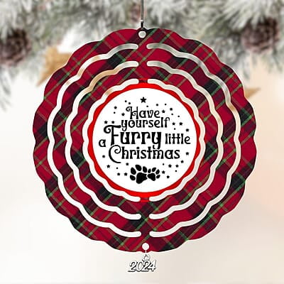 Breeds Starting with C Cat in Santa Hat Personalized 4" Wind Spinner Christmas Ornament Pet Gift Breeds Starting with C Cat in Santa Hat Personalized 4" Wind Spinner Christmas Ornament Pet Gift