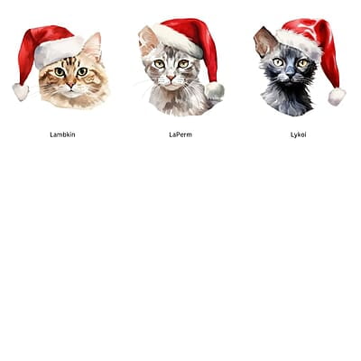 Breeds Starting with J - L Cat in Santa Hat Personalized 4" Wind Spinner Christmas Ornament Pet Gift Breeds Starting with J - L Cat in Santa Hat Personalized 4" Wind Spinner Christmas Ornament Pet Gift