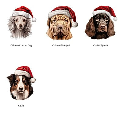 Breeds Starting with C Dog Santa Hat Personalized 4" Wind Spinner Ornament Keepsake Pet Parent Gift Breeds Starting with C Dog Santa Hat Personalized 4" Wind Spinner Ornament Keepsake Pet Parent Gift