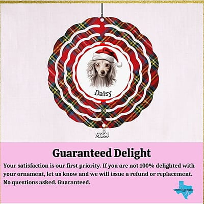 Breeds Starting with C Dog Santa Hat Personalized 4" Wind Spinner Ornament Keepsake Pet Parent Gift Breeds Starting with C Dog Santa Hat Personalized 4" Wind Spinner Ornament Keepsake Pet Parent Gift