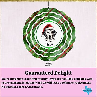 Breeds Starting with D-E Dog Santa Hat Personalized 4" Wind Spinner Ornament Pet Parent Gift Breeds Starting with D-E Dog Santa Hat Personalized 4" Wind Spinner Ornament Pet Parent Gift
