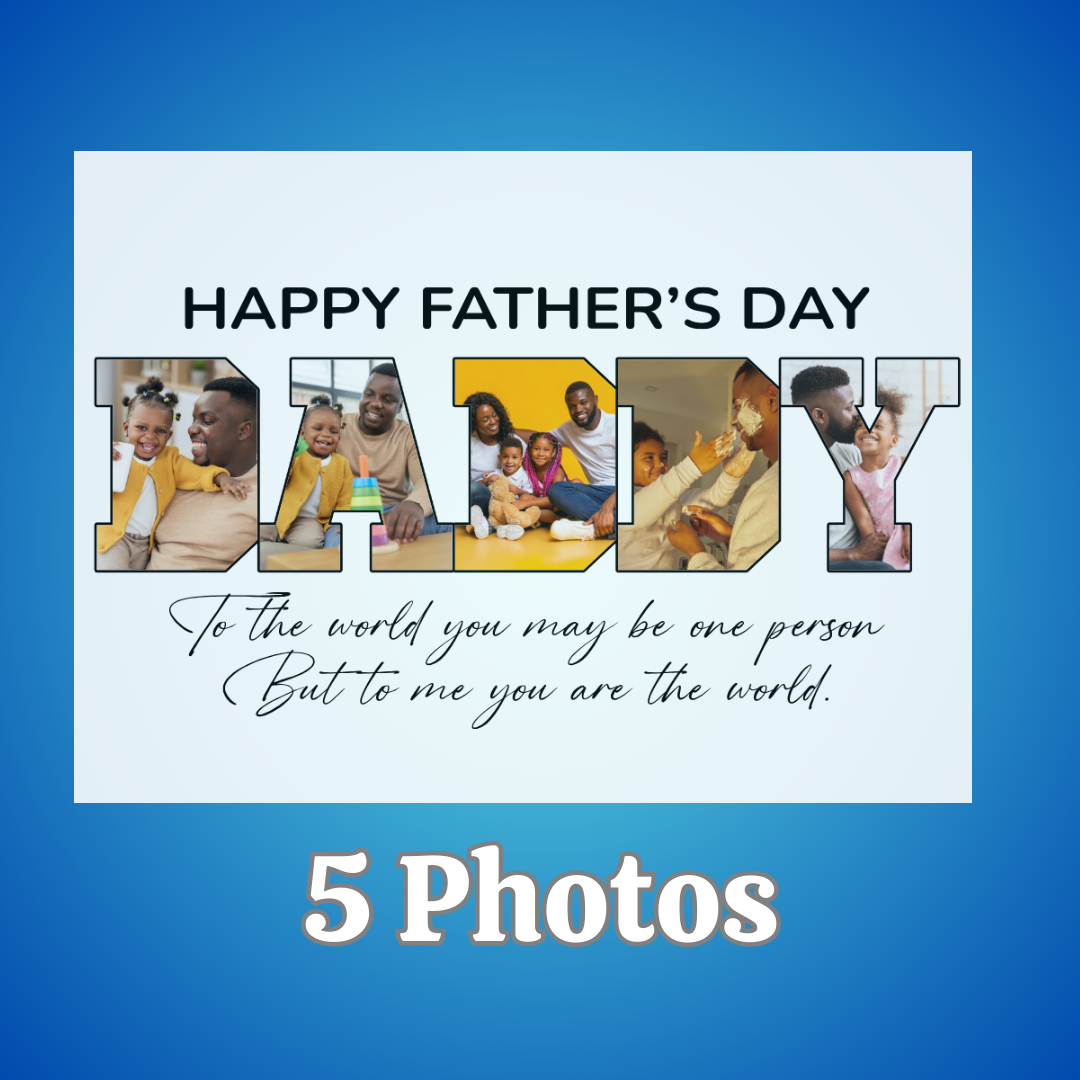 Dad - Grandpa 10 x 8 Custom Personalized Photo Sign