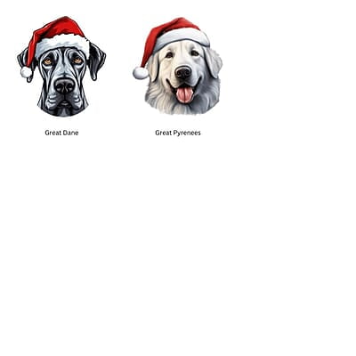 Breeds Starting with F-G Dog Santa Hat Personalized 4" Wind Spinner Ornament Pet Parent Gift Breeds Starting with F-G Dog Santa Hat Personalized 4" Wind Spinner Ornament Pet Parent Gift