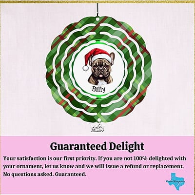 Breeds Starting with F-G Dog Santa Hat Personalized 4" Wind Spinner Ornament Pet Parent Gift Breeds Starting with F-G Dog Santa Hat Personalized 4" Wind Spinner Ornament Pet Parent Gift